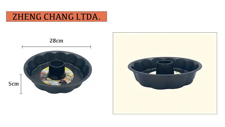 Molde acanalado para torta con tubo central, 28 cm (x10) 1