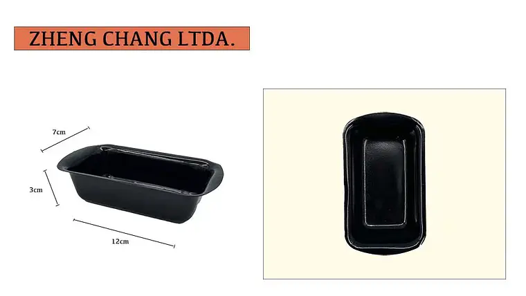 Minimolde rectangular para ponqué, 12 × 7 × 3 cm (x10) 1