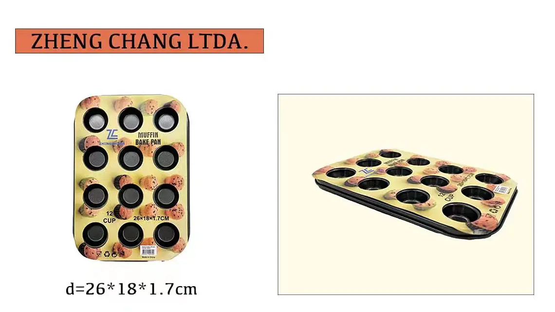Molde para 12 minitortas, bandeja de 26 × 18 cm (x10) 1