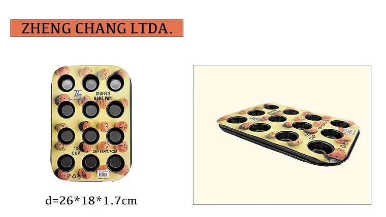 Molde para 12 minitortas, bandeja de 26 × 18 cm (x10) 1