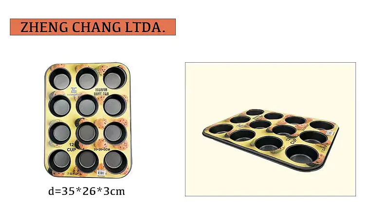 Molde para 12 cupcakes, bandeja de 35 × 26 cm (x12) 1