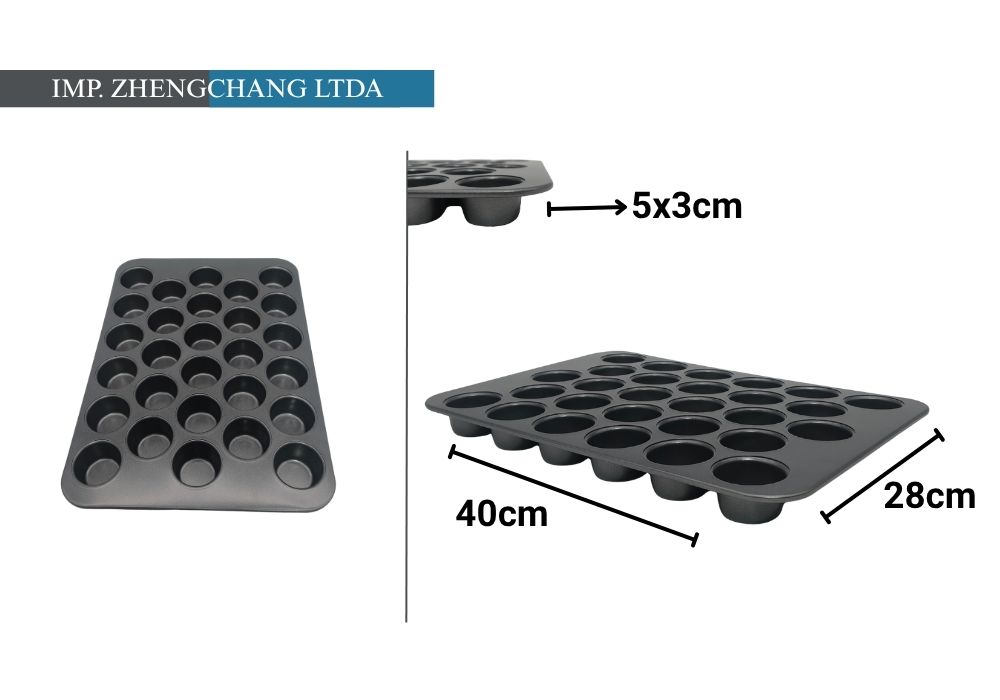 Molde para 28 minicupcakes, bandeja de 40 × 28 cm (x10)