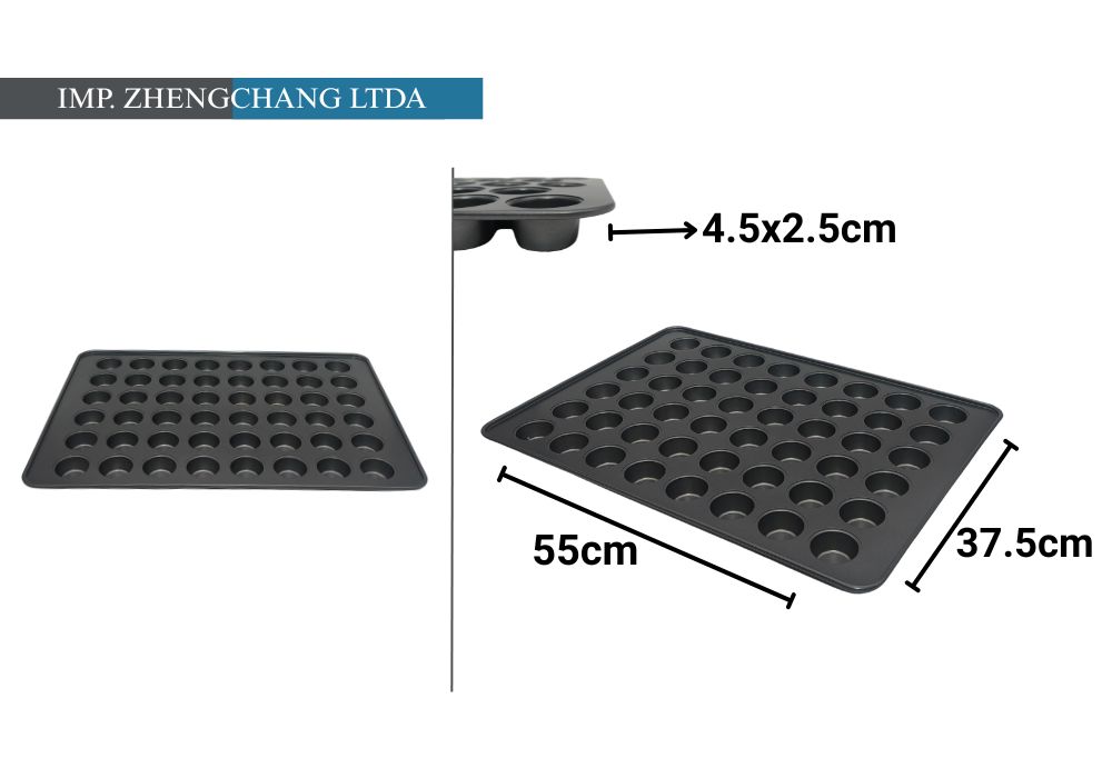 Molde para 48 minicupcakes, bandeja de 55 × 37,5 cm (x10)