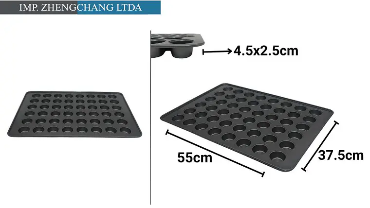 Molde para 48 minicupcakes, bandeja de 55 × 37,5 cm (x10) 1