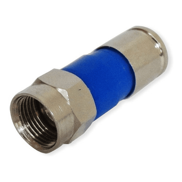 50 Conectores Rg6 De Compresión Crimpeables Cable Coaxial  2