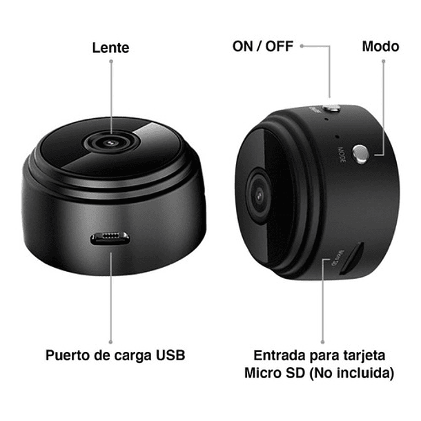 Mini Wifi Camara De Seguridad A9 1080p Espia 3