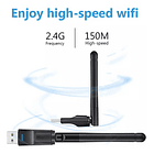Adaptador Antena Wifi Receptor Usb Red 150mbps Alfanext 2