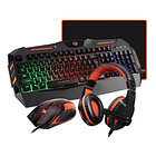 Kit 4 En 1 Teclado+mouse + Mousepad +audifono Meetion C500 6