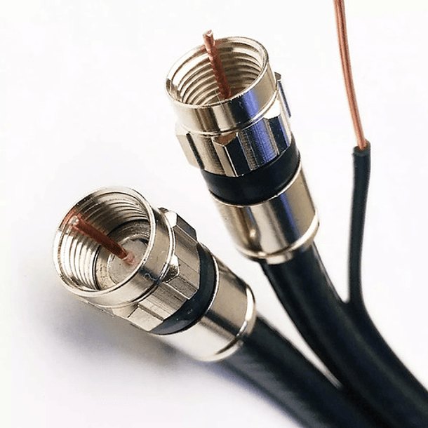 Cable Coaxial Con Mensajero Rg6 40m Armado Con Conectores | Zialspa