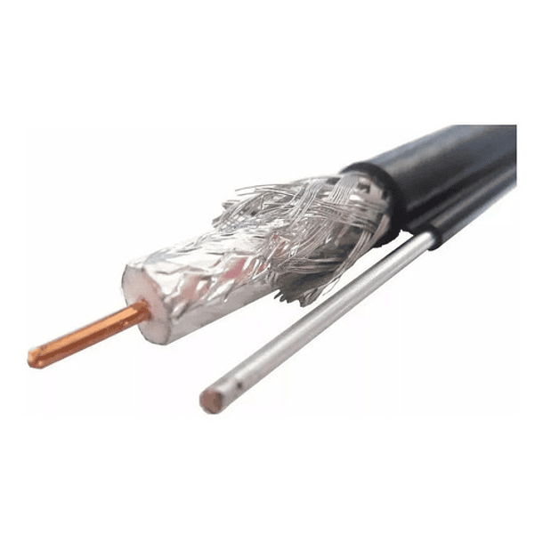 Cable Coaxial Con Mensajero Rg6 50m Armado Con Conectores 2