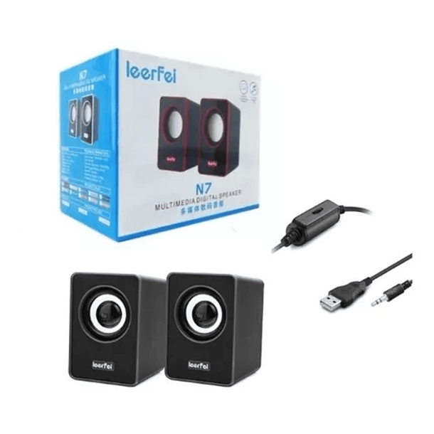 Parlantes Leerfei Para Pc Con Conector Usb 3