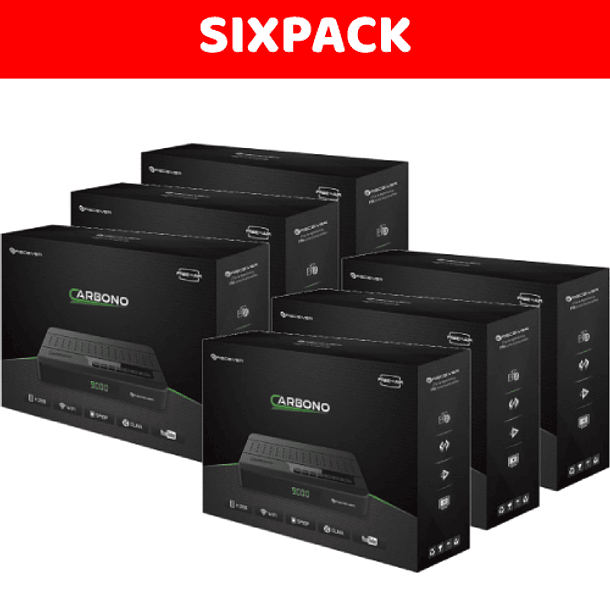 6 Receptores Satelitales Carbono Miuibox Original Full HD 