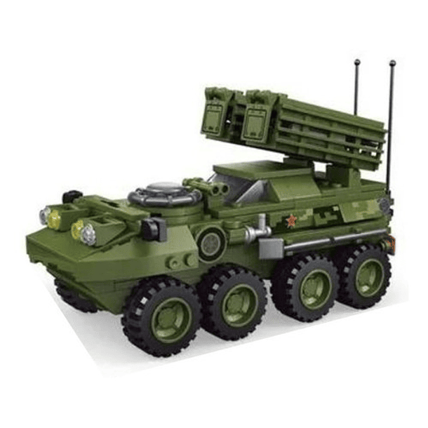 Bloques De Construcción Anti-tanque Militar Verde 2