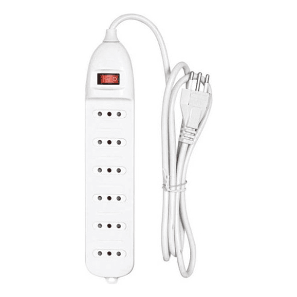 Alargador Zapatilla 5 Metros 6 Posiciones Certificado 2300w 1