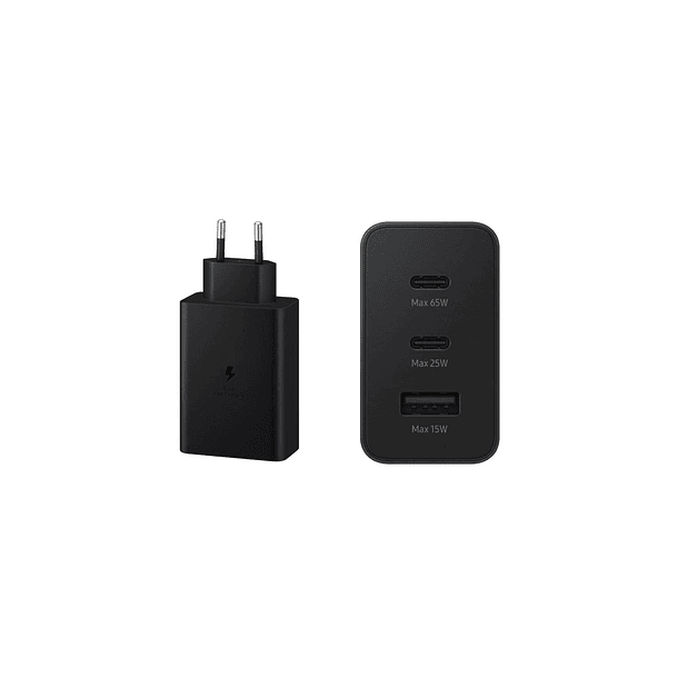 ADAPTADOR PARA SAMSUNG 65W PD 3PUERTOS USB C X2 / USB A CARGA RAPIDA 