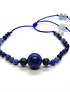 Pulsera Frecuencia Azul - Lapislázuli, Azurita, Agata de encaje azul, Aguamarina