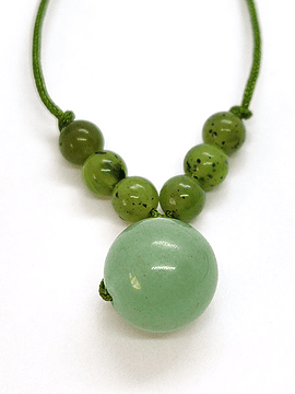 Collar Frecuencia Verde - Jade,  Aventurina, Peridoto