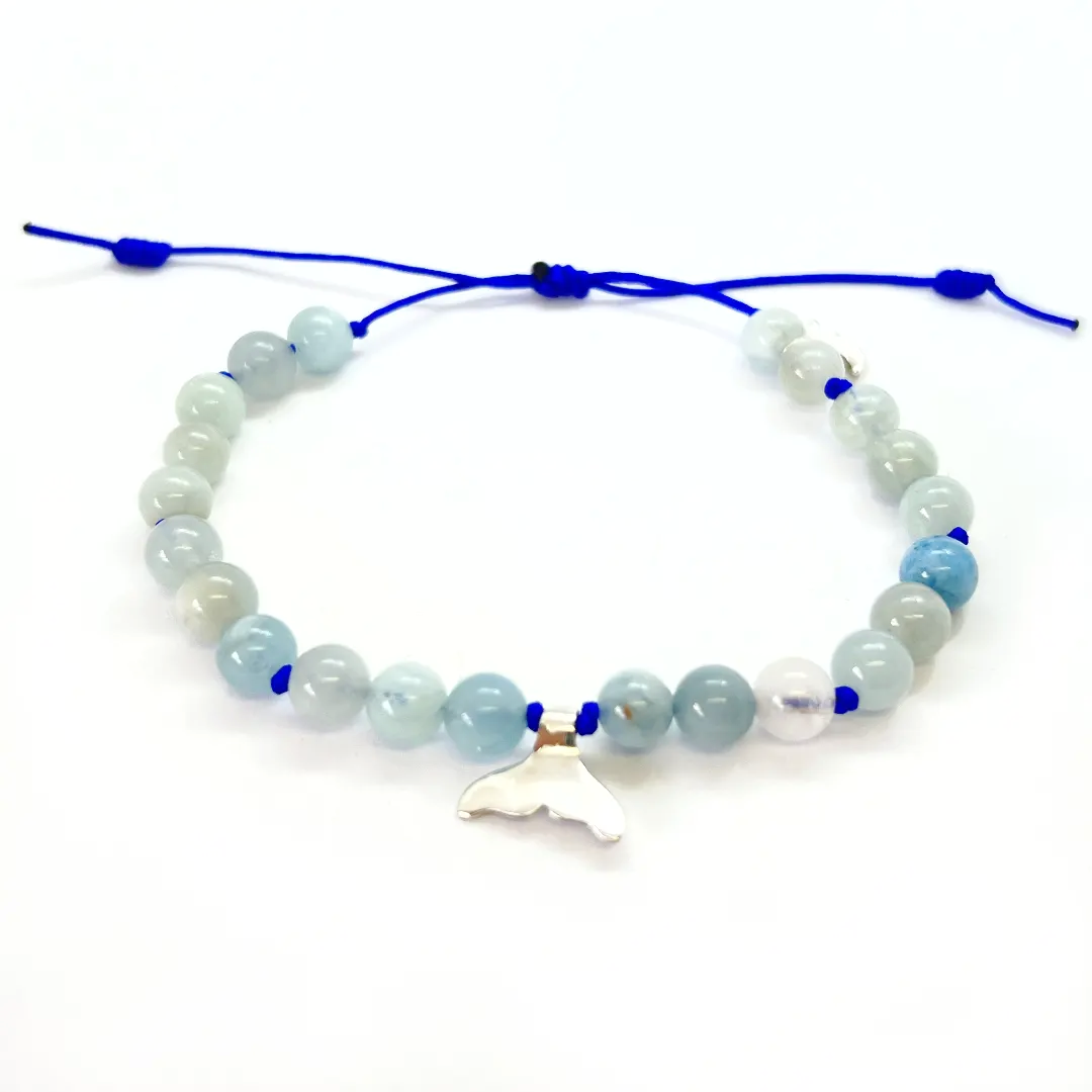 Pulsera Ballena - Aguamarina