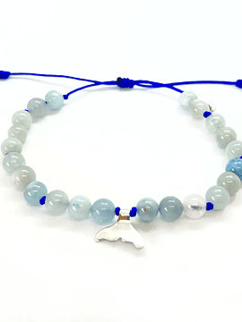 Pulsera Ballena - Aguamarina