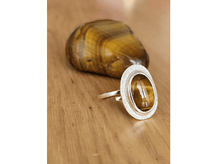 Anillo Ojo de Tigre - plata 925