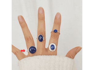 Anillo Lapislázuli plata 925- redondo