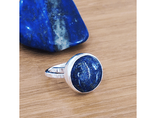 Anillo Lapislázuli plata 925- redondo