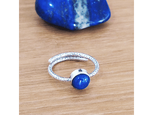 Anillo Lapislázuli plata 925 sencillo