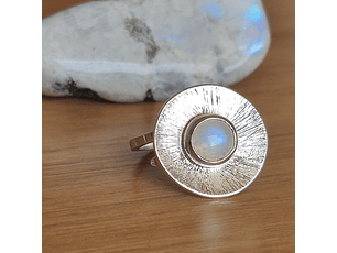 Anillo Piedra Luna Arcoíris Plata925- redondo2