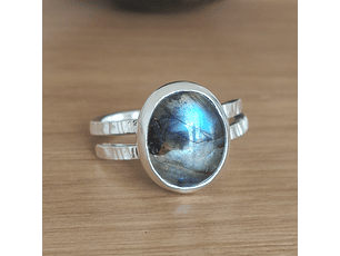 Anillo Labradorita plata 925- ovalado