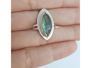 Anillo Labradorita plata 925- Ojo