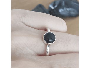 Anillo Ónix plata 925-