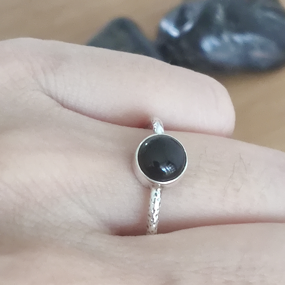 Anillo Ónix plata 925- 1