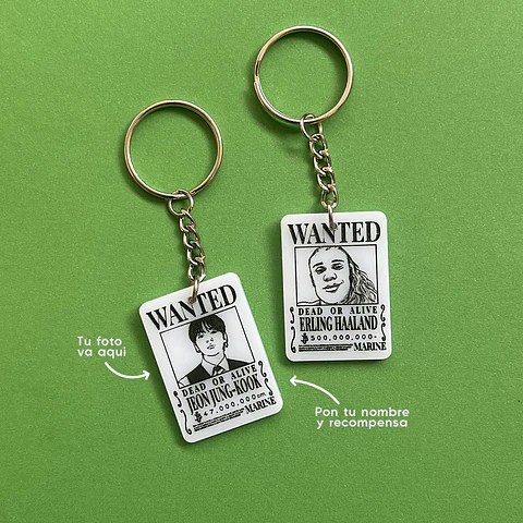 Llavero Wanted Personalizado - One Piece 