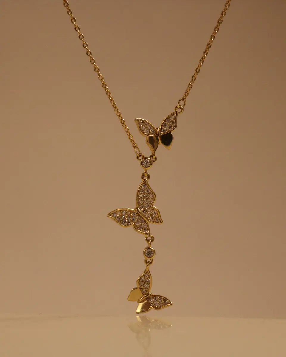 Triple Butterfly Necklace 1