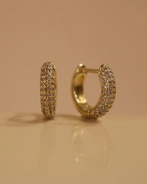 Baby Pave Hoops 
