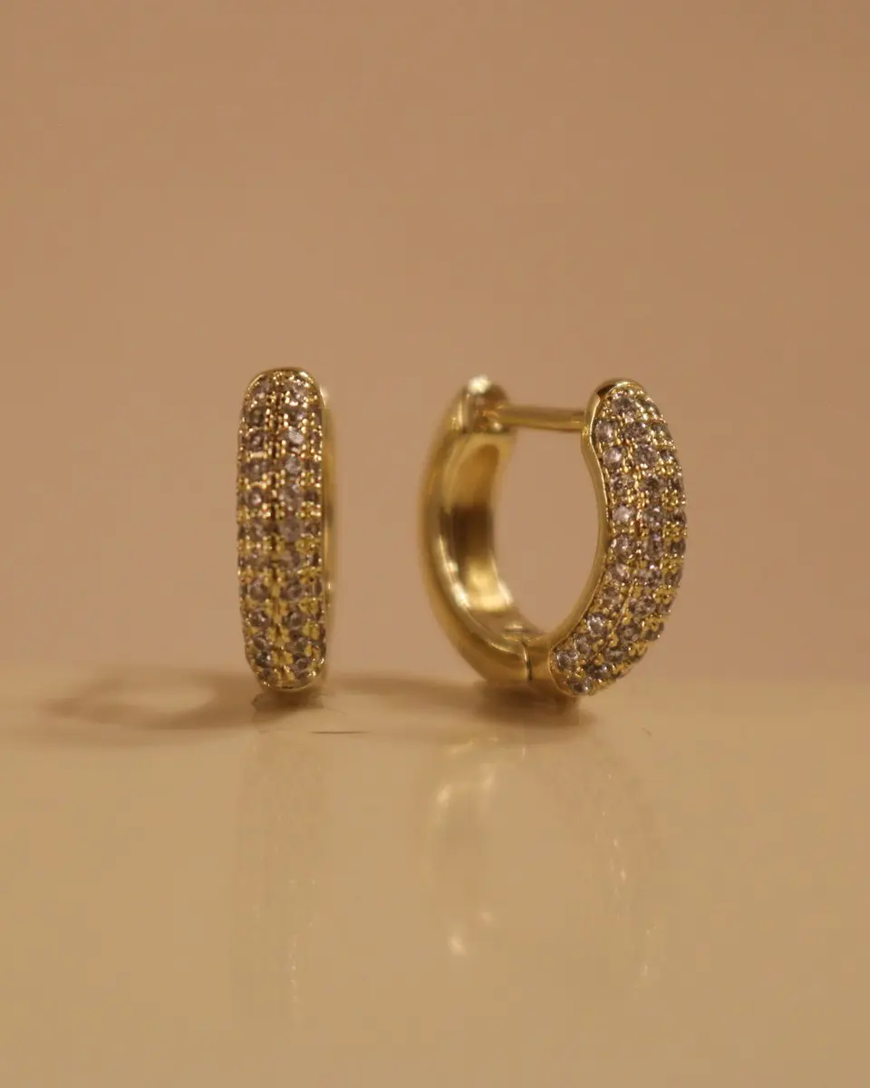 Baby Pave Hoops  1