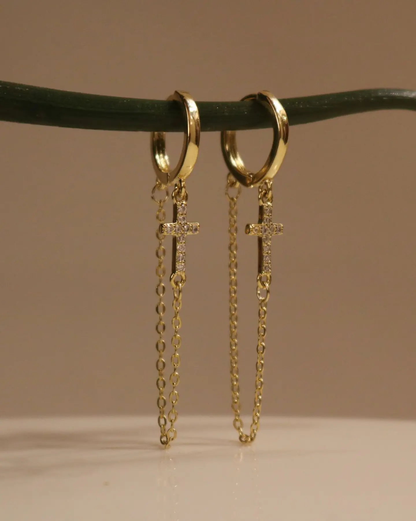 Cross Chain  Earring 1