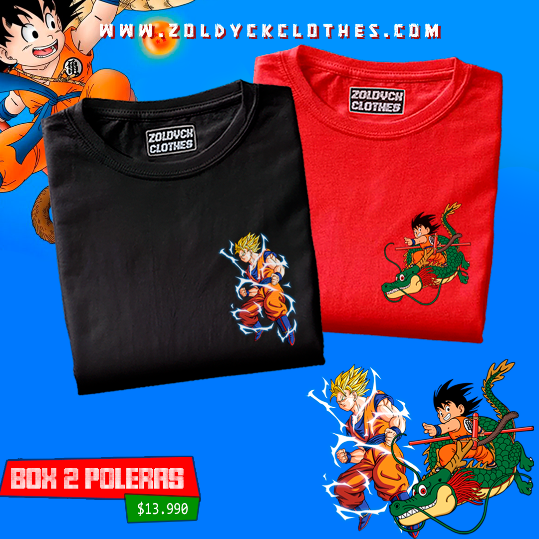 Box 2 👕🧥 Goku niño & Goku SSJ (Dragon Ball)