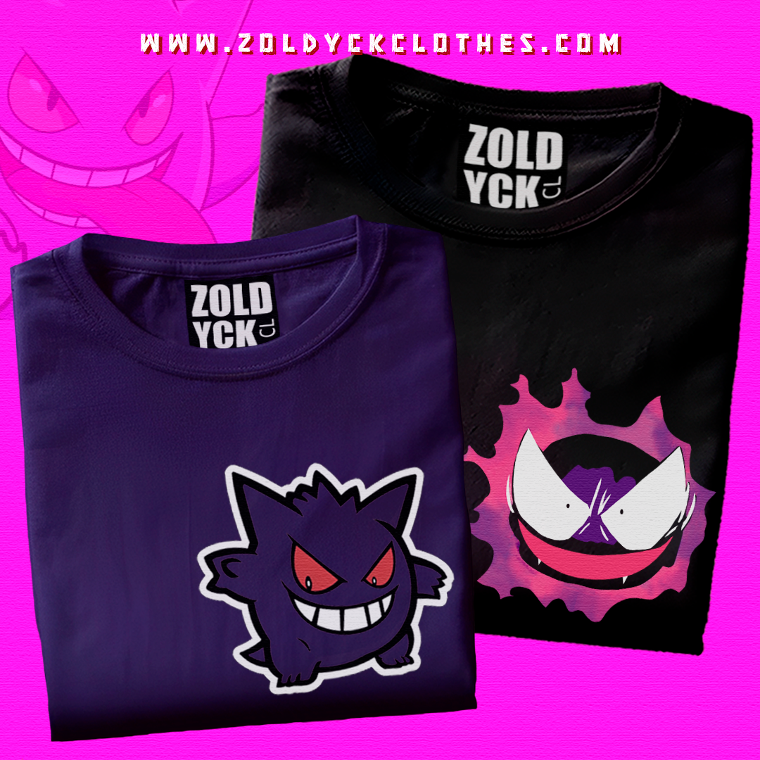 📦 Box poleras 👕👕 Gengar y Gastly (Pokemon)