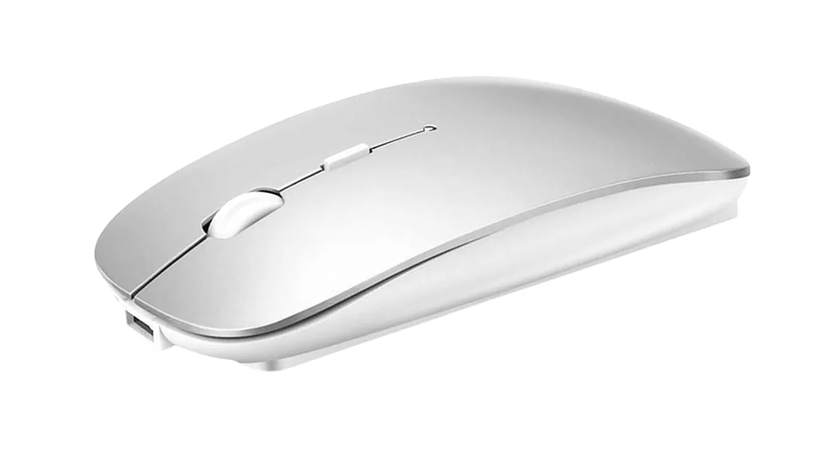 Mouse inalámbrico recargable para Macbook iPad Plateado 1