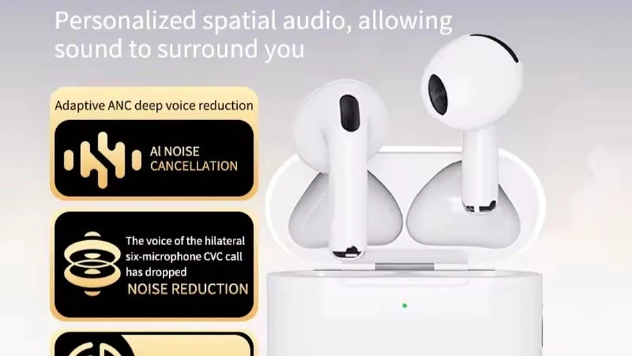 Audífonos Inalámbrico con cancelación de ruido Estilo AirPods 4 1