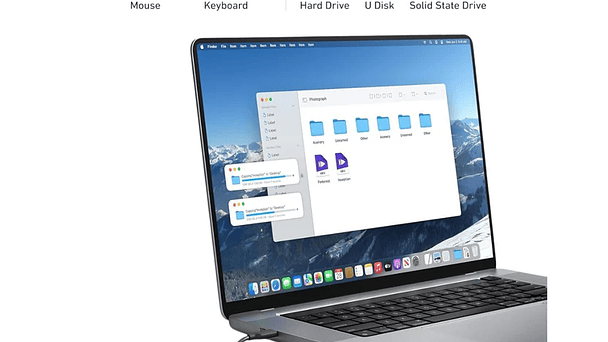 Hub USB-C (5 en 1) 4K a 30 Hz para Macbook iPad 3