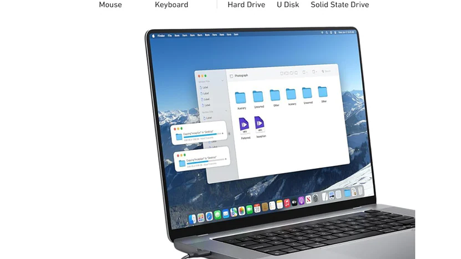 Hub USB-C (5 en 1) 4K a 30 Hz para Macbook iPad 3