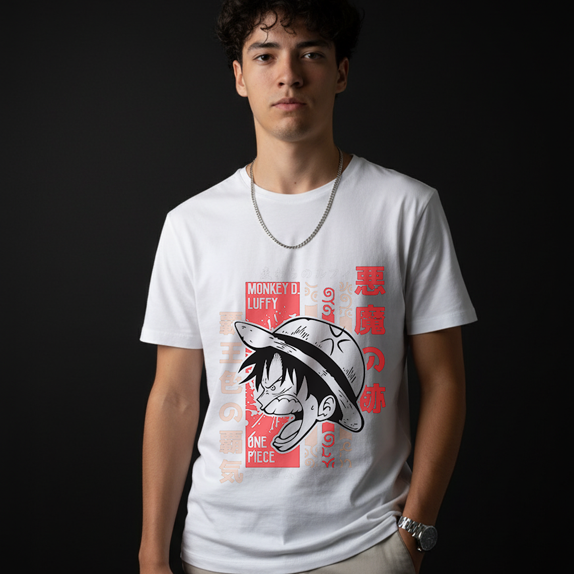 POLERA ZOMFITT ONE PICE LUFFY SOMBRERO DE PAJA 2 1