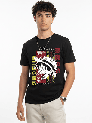 POLERA ZOMFITT ONE PICE LUFFY SOMBRERO DE PAJA 2