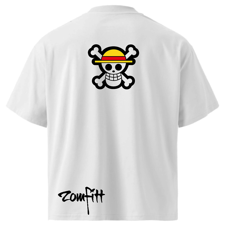 POLERA ZOMFITT ONE PICE LUFFY SOMBRERO DE PAJA 2 3