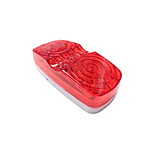Foco Led rectangular Rojo bivoltaje 12 - 24 v