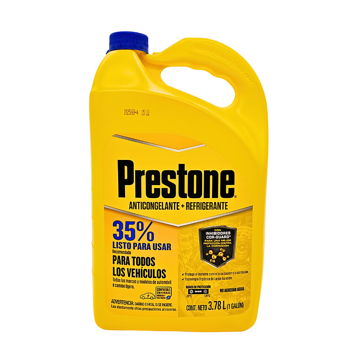 Coolant Prestone mezcla precisa 35% 3.78L 1