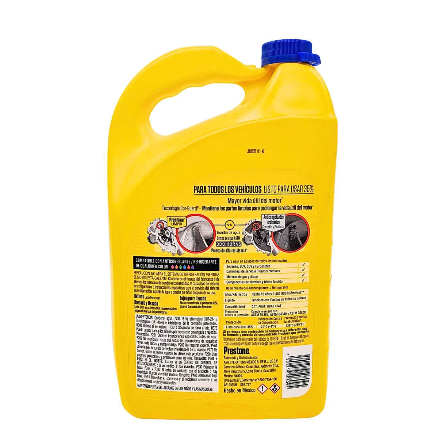Coolant Prestone mezcla precisa 35% 3.78L 2