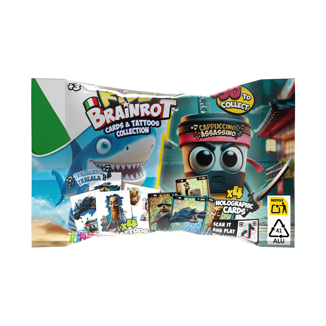 Brainrot Holografic Card + Tattoo 1